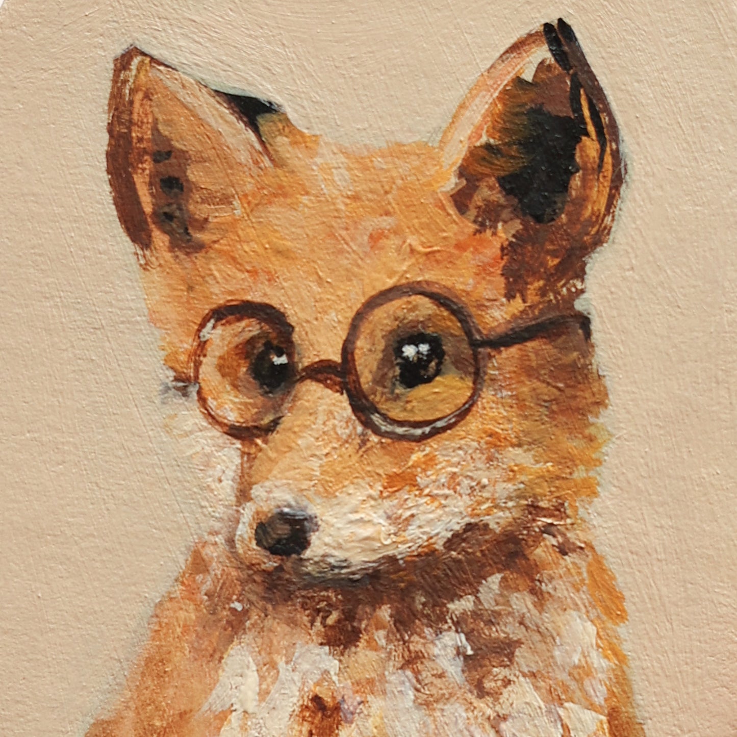 Hand painted ceramic - A gentleman Fox