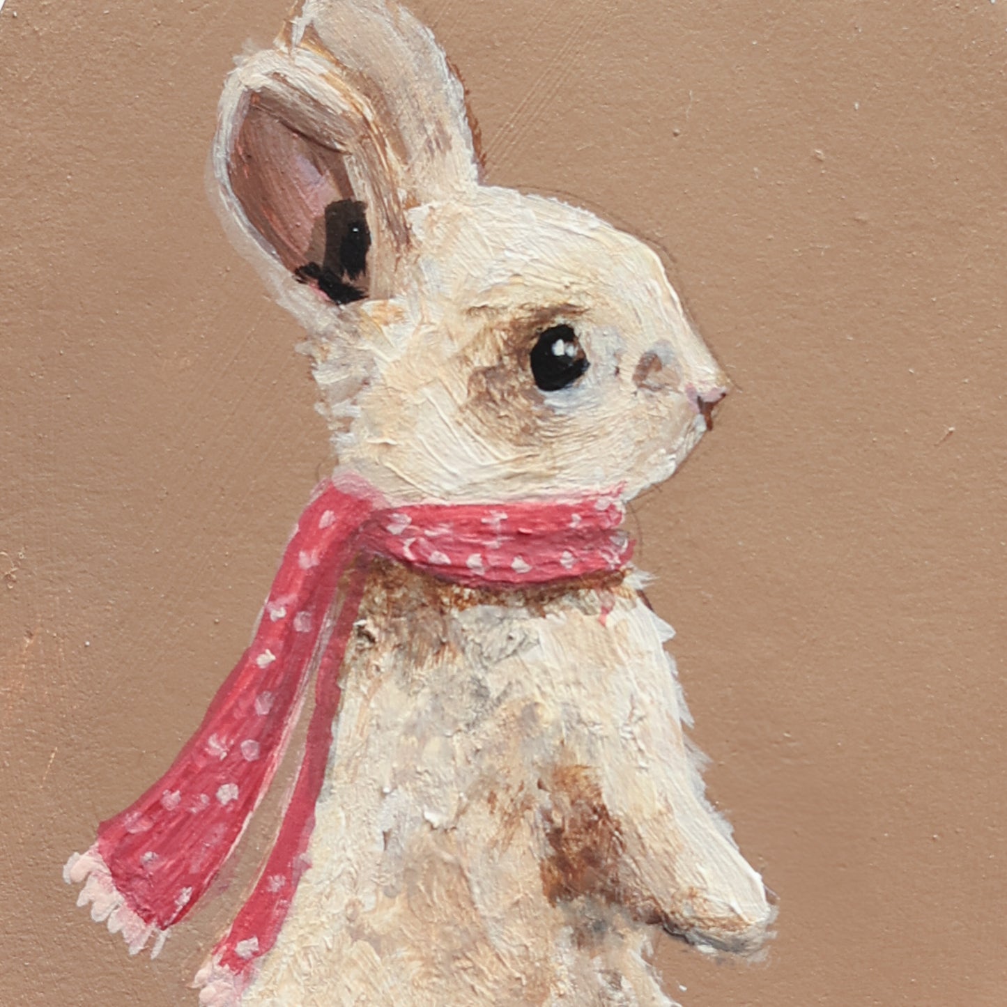 Hand painted ceramic - Bunny with scarf