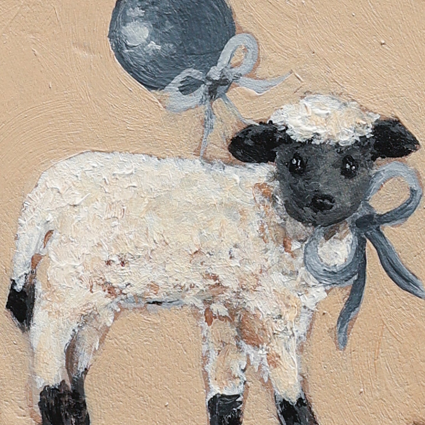 Hand painted ceramic - Sheep with balloon