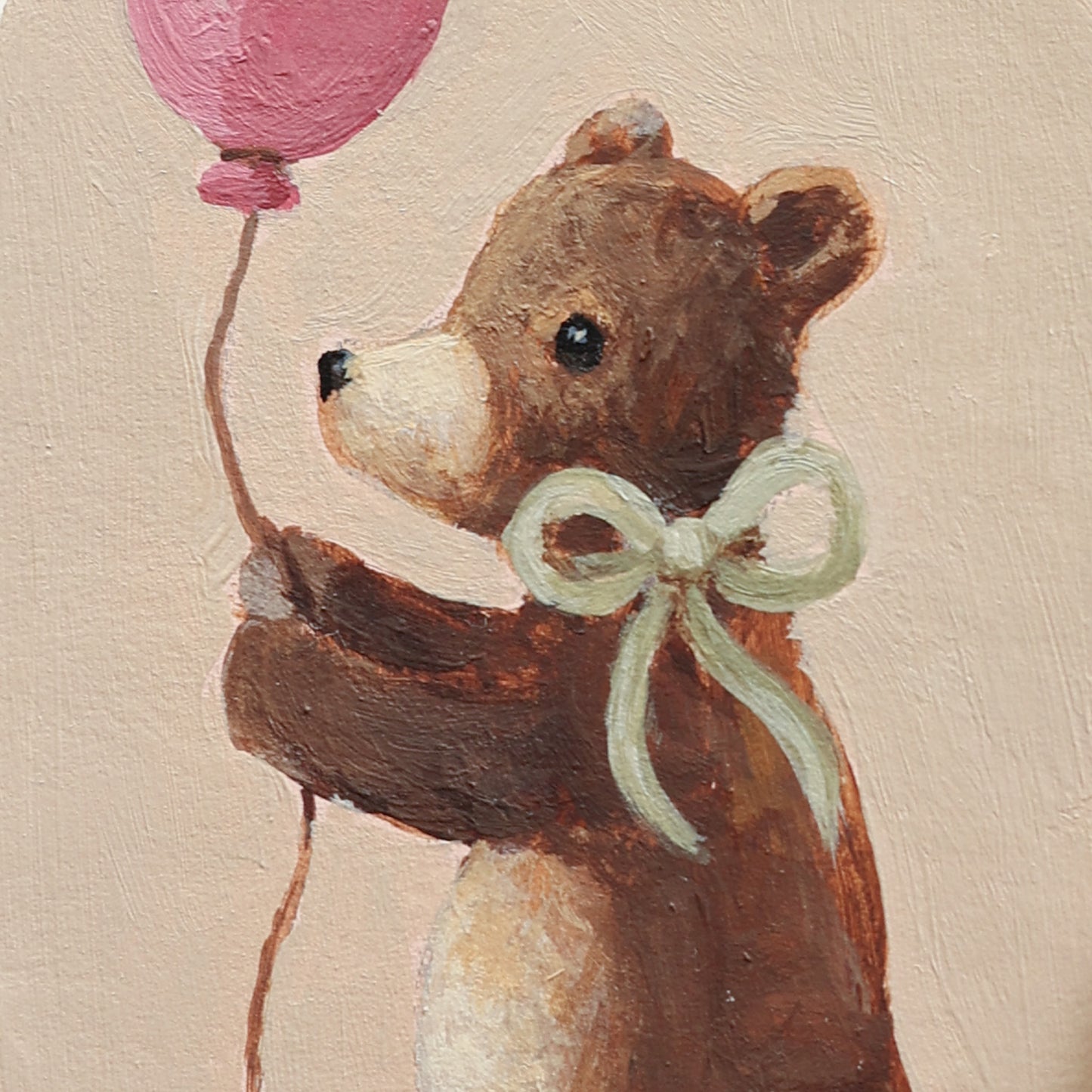 Hand painted ceramic - Bear with balloon