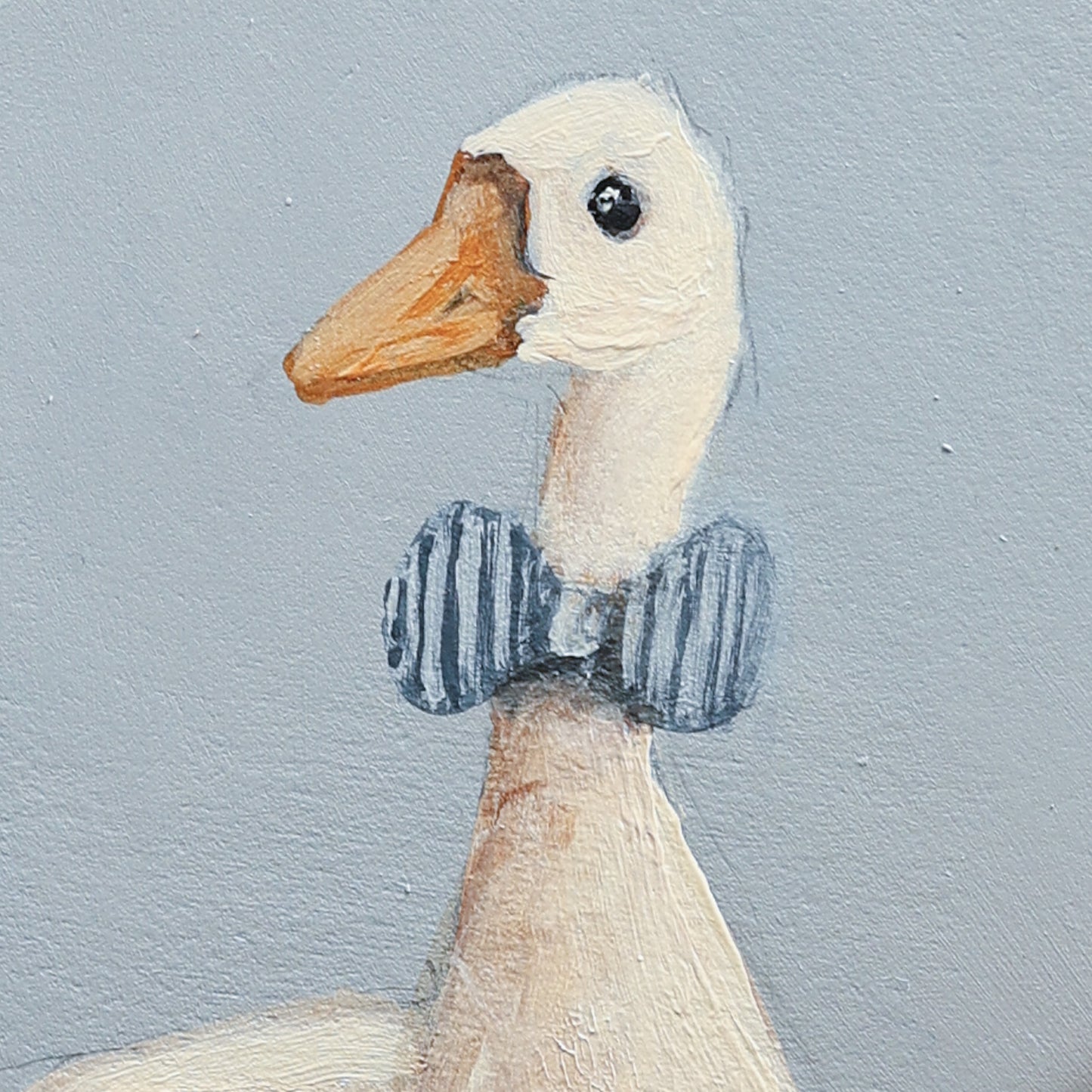 Hand painted ceramic - Goose with bowtie