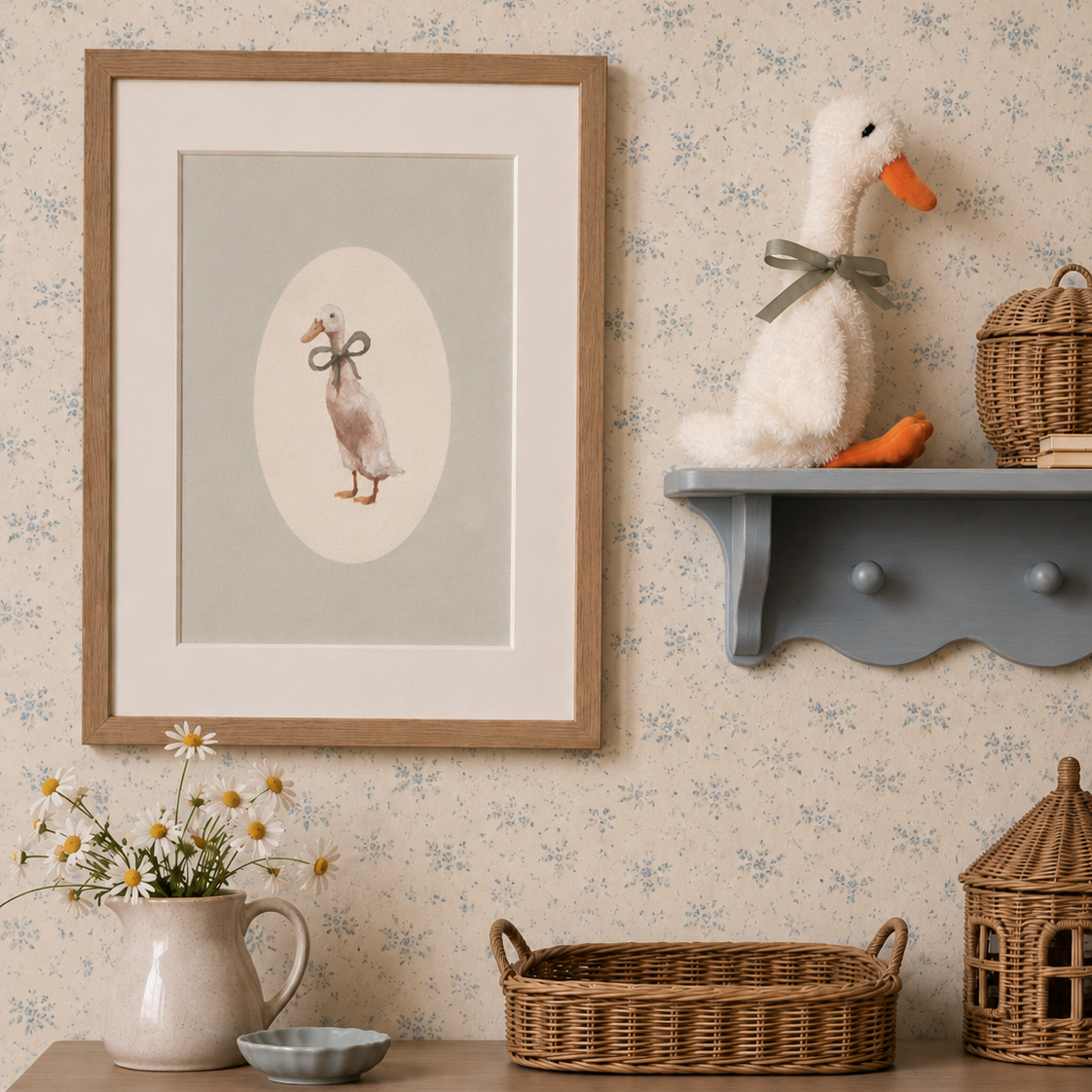 'Duck with Bow' print