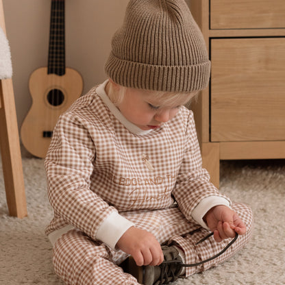 Childrens Jumper - Brown Gingham