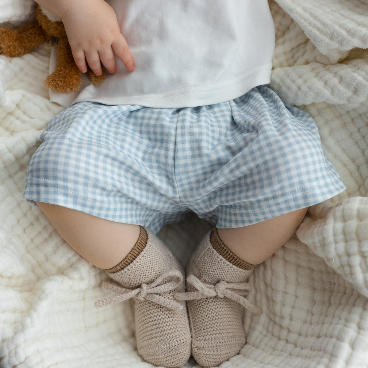 Shorts - Blue Gingham