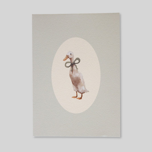 'Duck with Bow' print