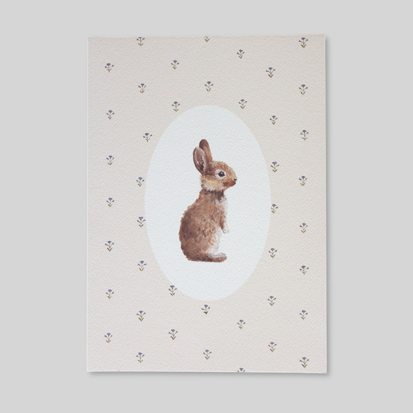 'Bunny in Floral' print