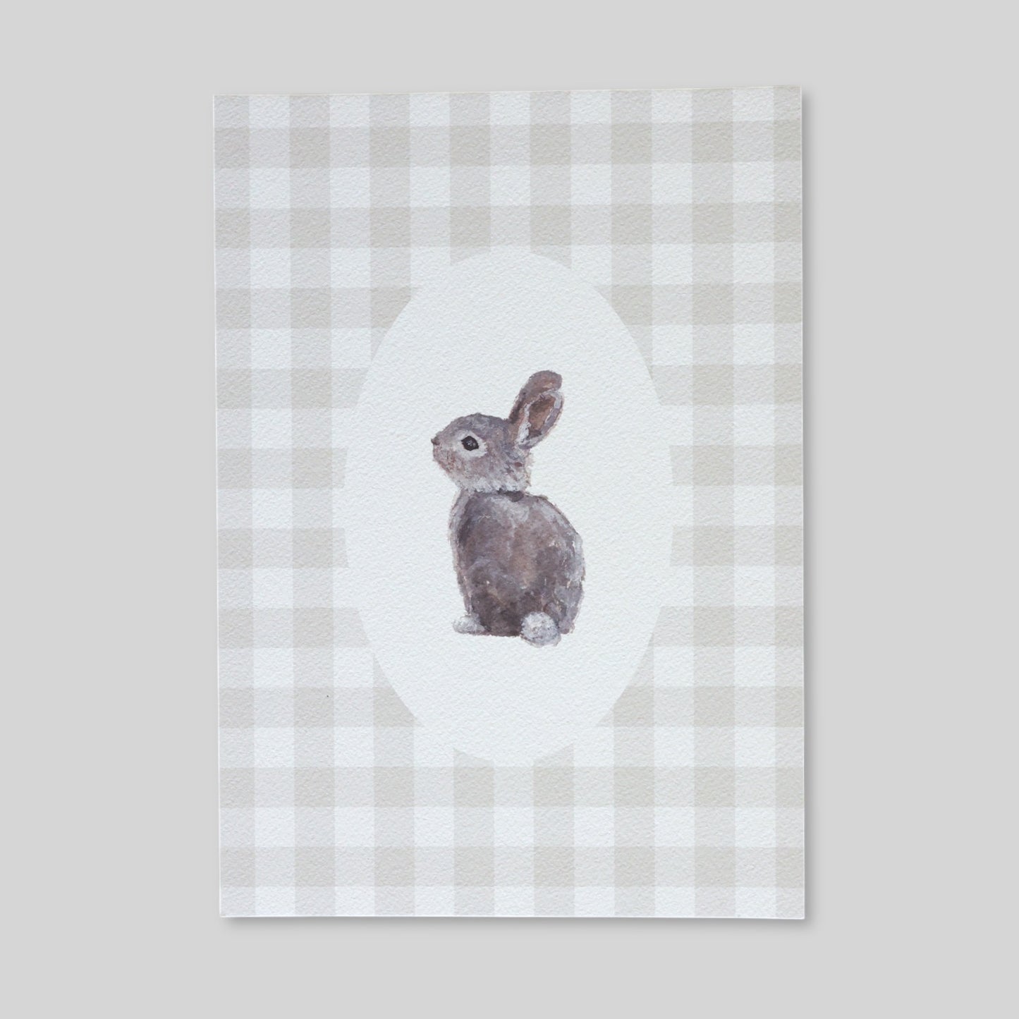 'Bunny in Gingham' print