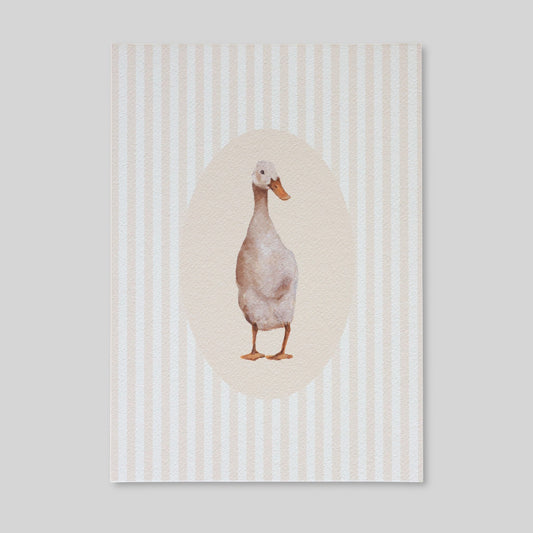 'Duck in Stripe' print