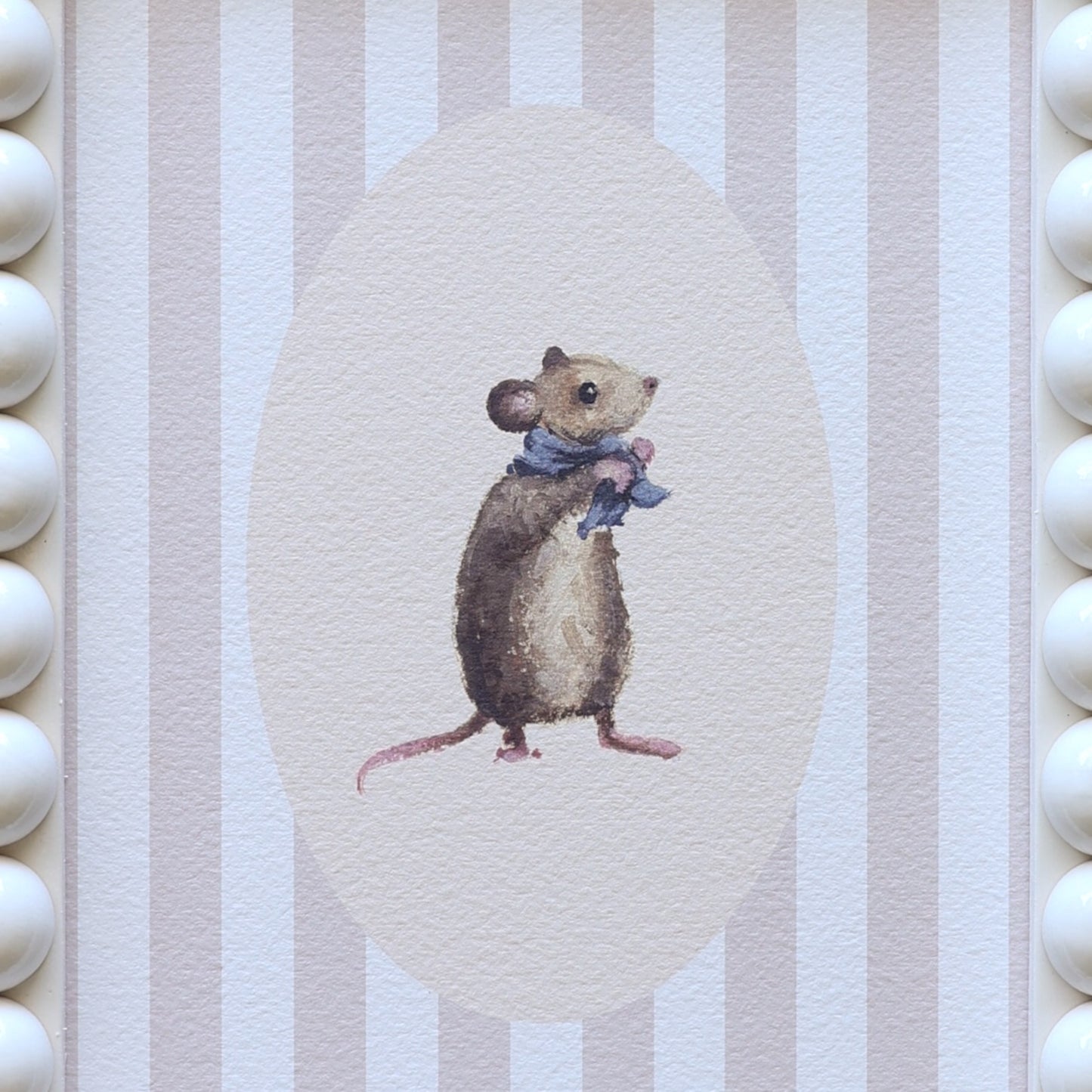 Mouse in Stripe with bobbin frame A5