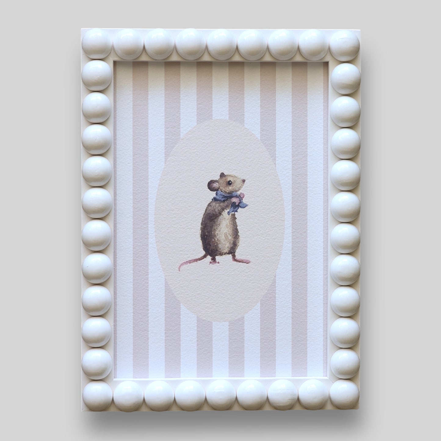 Mouse in Stripe with bobbin frame A5