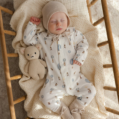 Cotton Babygrow - Mouse & Air Balloon
