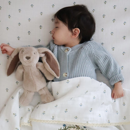 Cot sheet - Blue floral