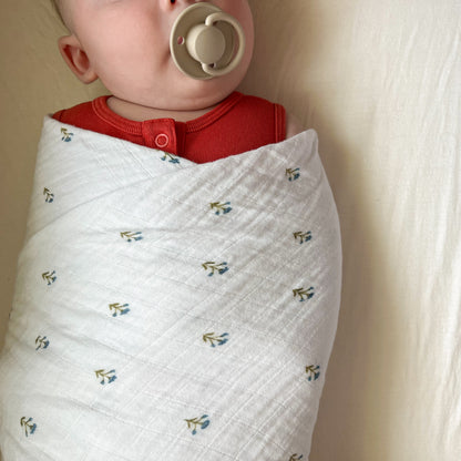 Swaddle Wrap - Blue Floral