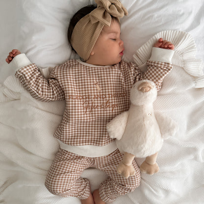 Childrens Jumper - Brown Gingham