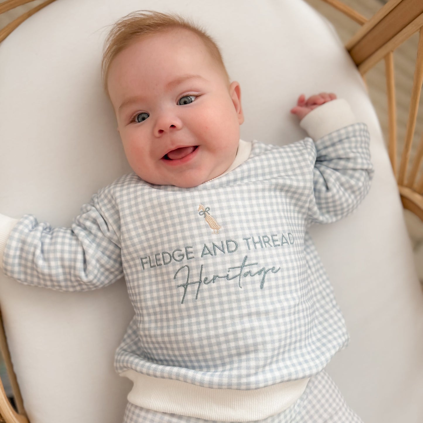 Childrens Jumper - Blue Gingham