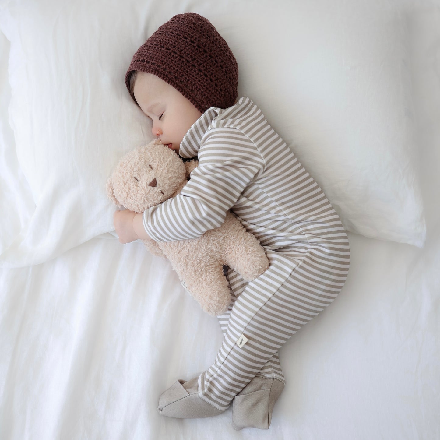 Cotton Babygrow - Green stripe