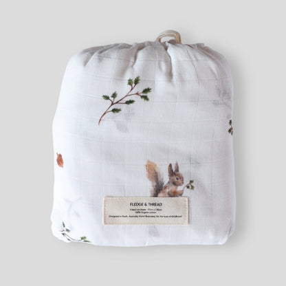 Cot sheet - Squirrel - SECONDS