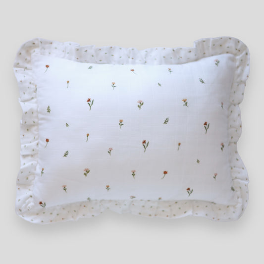 Cream floral cushion