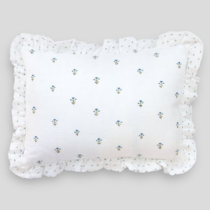 Blue floral cushion