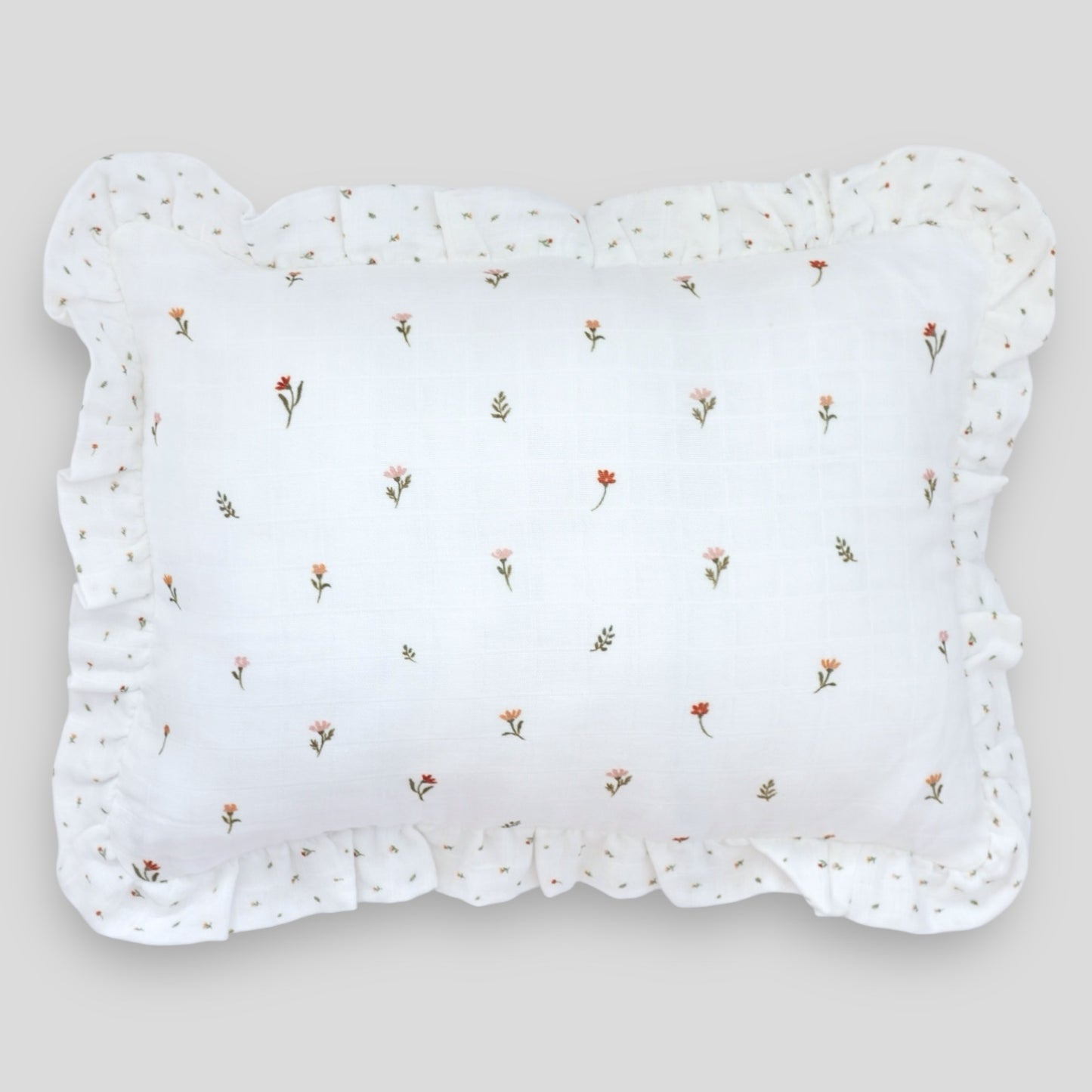 Cream floral cushion