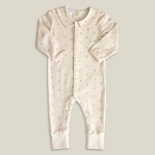 Blue Floral Babygrow