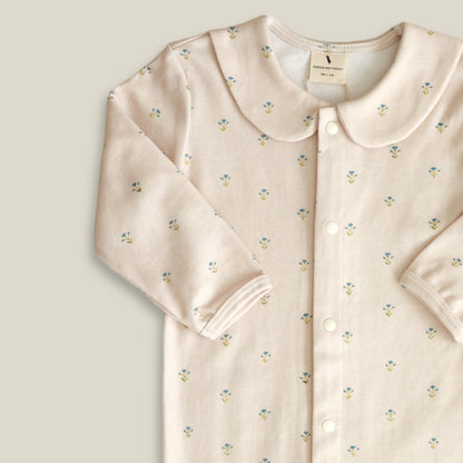 Cotton Babygrow - Blue Floral