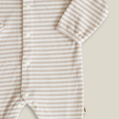 Cotton Babygrow - Sand Stripe
