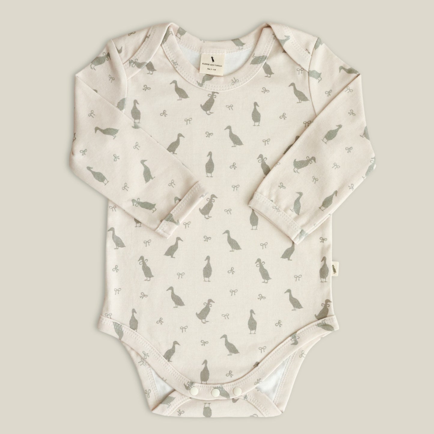 Long sleeve bodysuit - Duck Cream