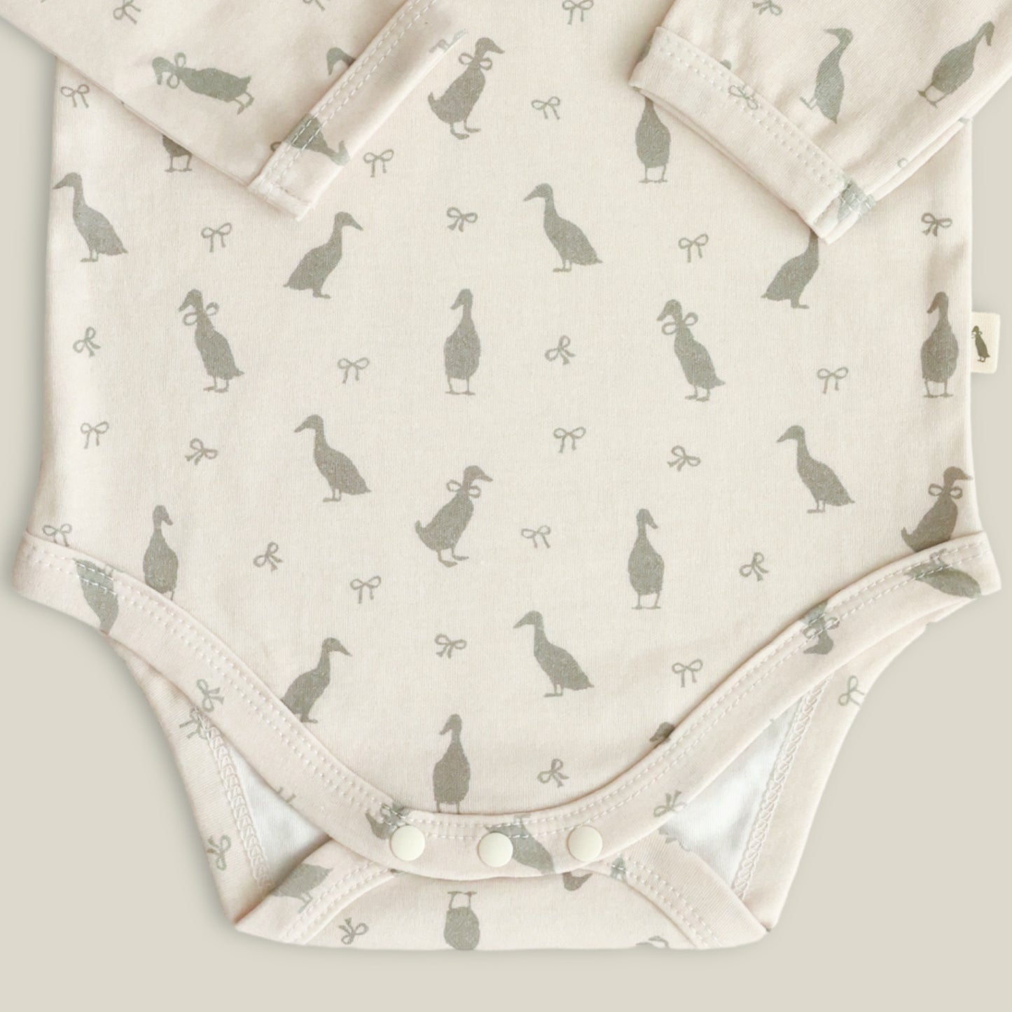 Long sleeve bodysuit - Duck Cream