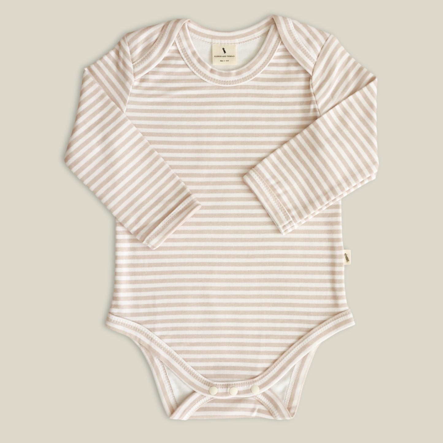 Long sleeve bodysuit - Sand stripe