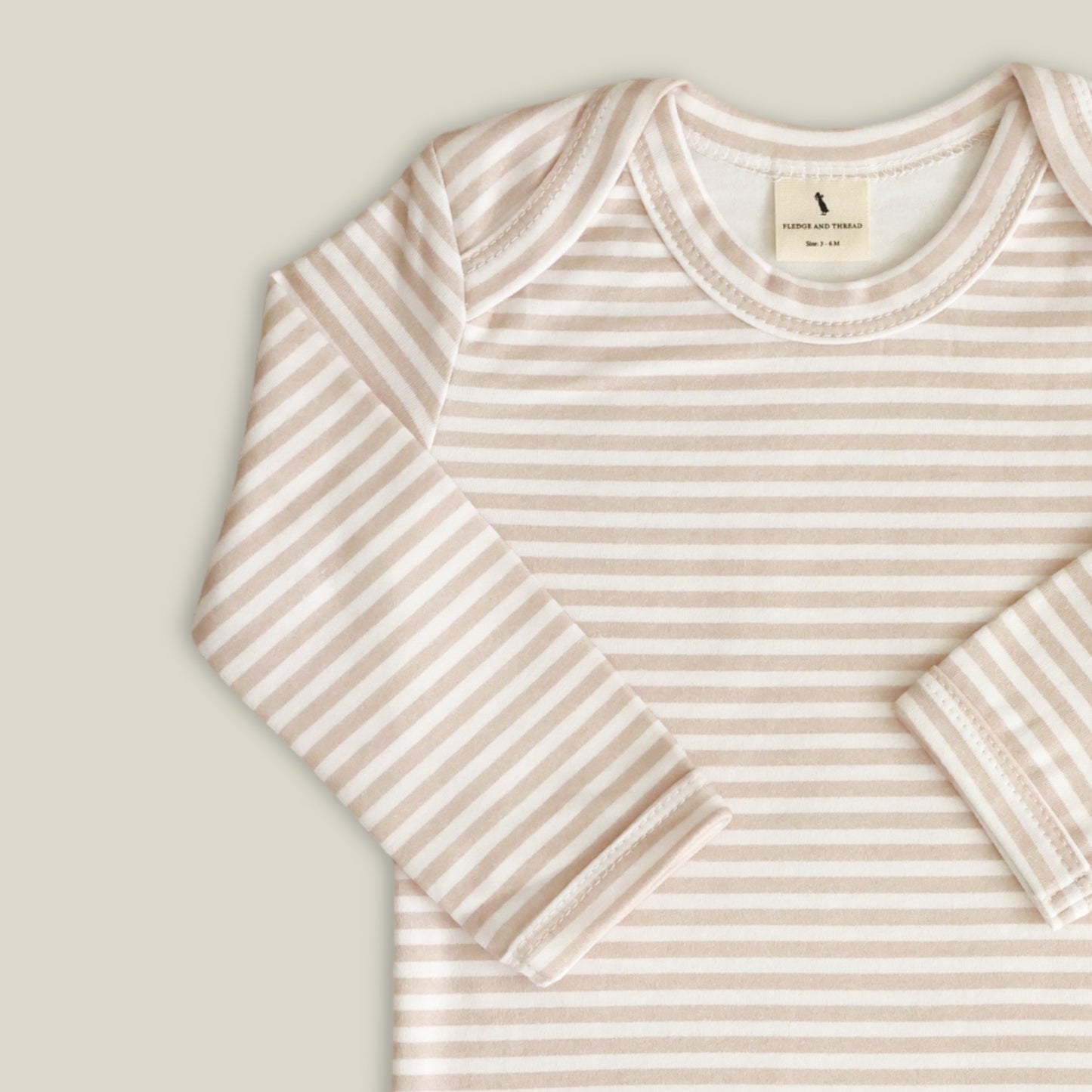 Long sleeve bodysuit - Sand stripe