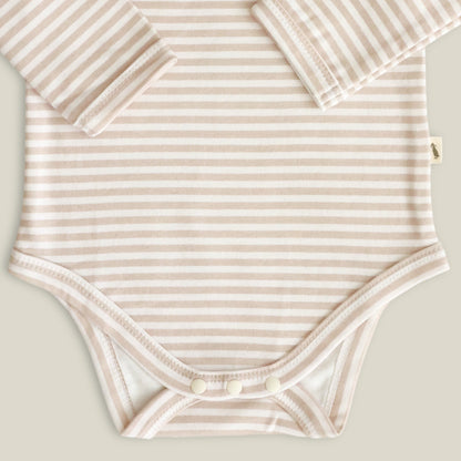Long sleeve bodysuit - Sand stripe