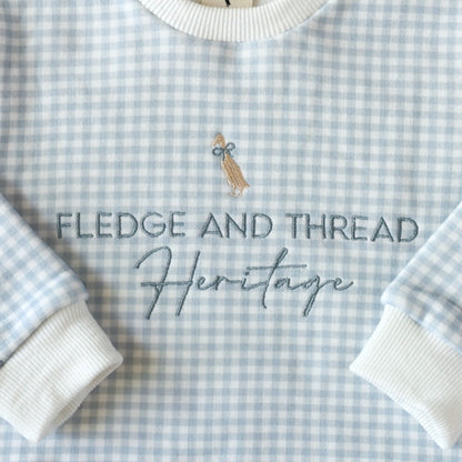 Childrens Jumper - Blue Gingham
