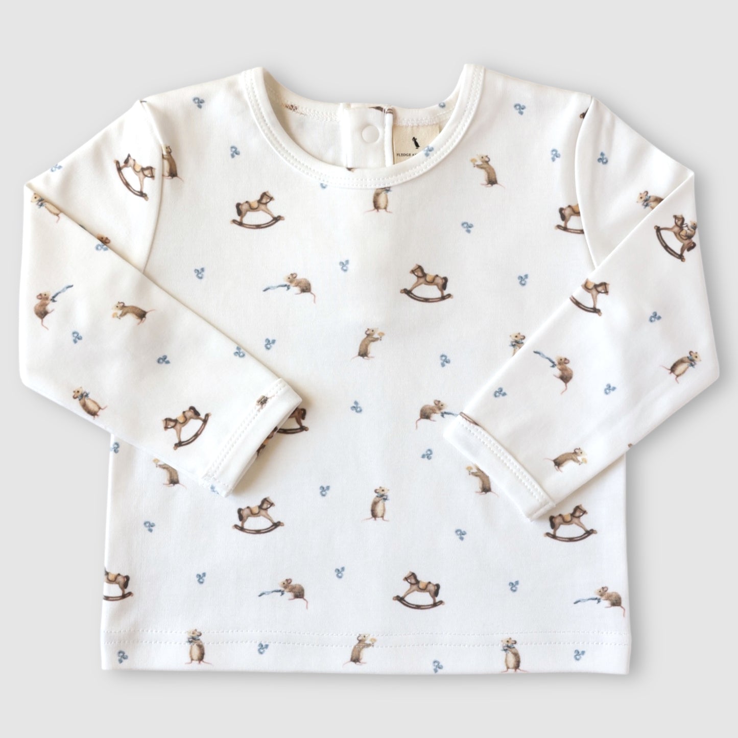 Long sleeve top - Mouse and Rockinghorse