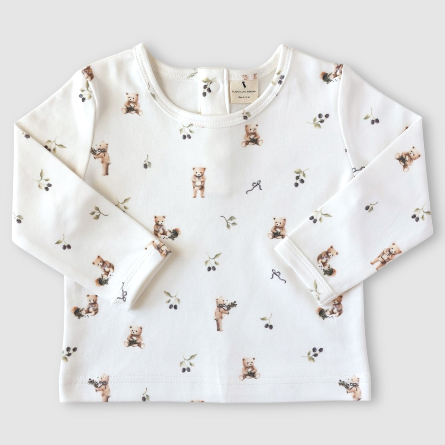 Long sleeve top - Bear with Berries