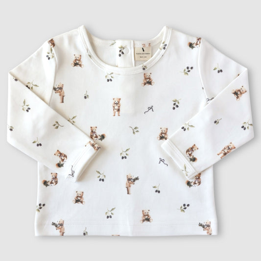 Long sleeve top - Bear with Berries