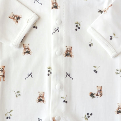 Cotton Babygrow - Bear with Berries