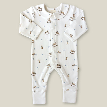 Cotton Babygrow - Mouse and Rockinghorse