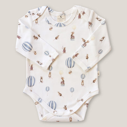 Long sleeve bodysuit - Mouse & Air Balloon