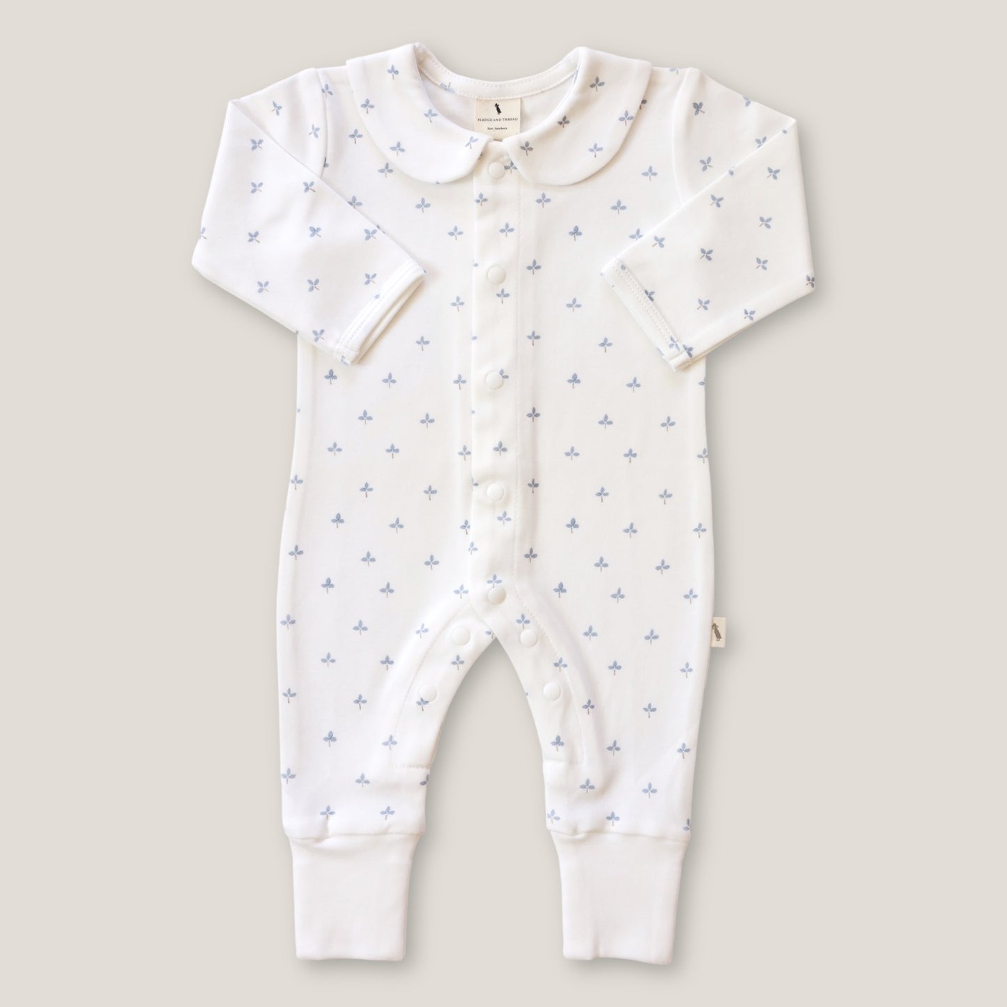 Cotton Babygrow - Blue Clover