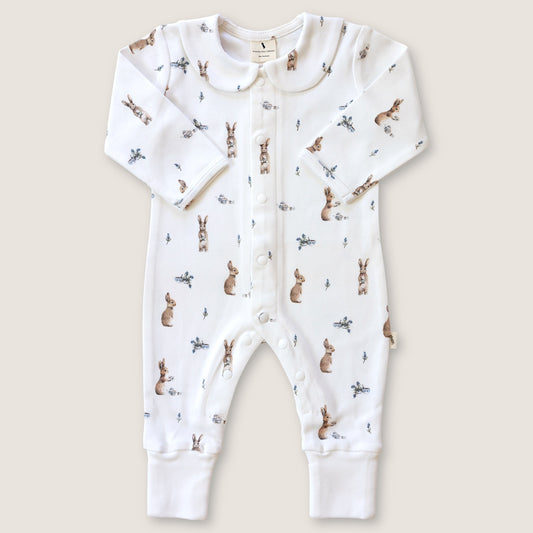 Cotton Babygrow - Bunny Tea Party