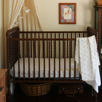 Cot sheet - Blue floral