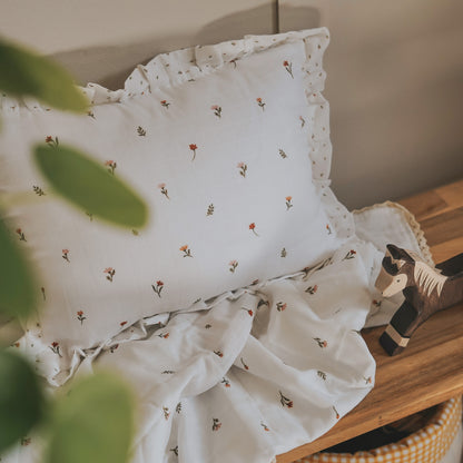 Cream floral cushion