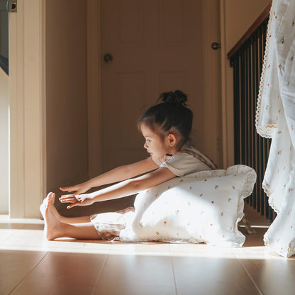 Cream floral cushion