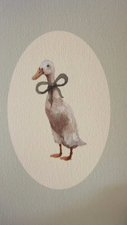 'Duck with Bow' print