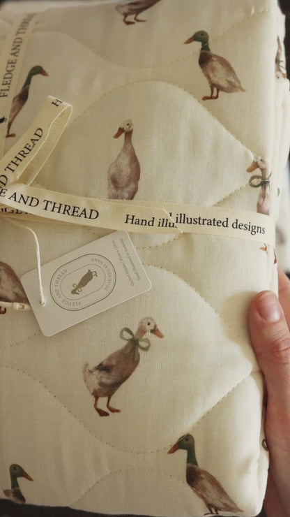 Quilted baby blanket - Duck