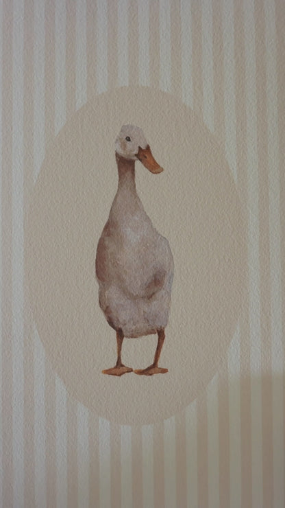 'Duck in Stripe' print